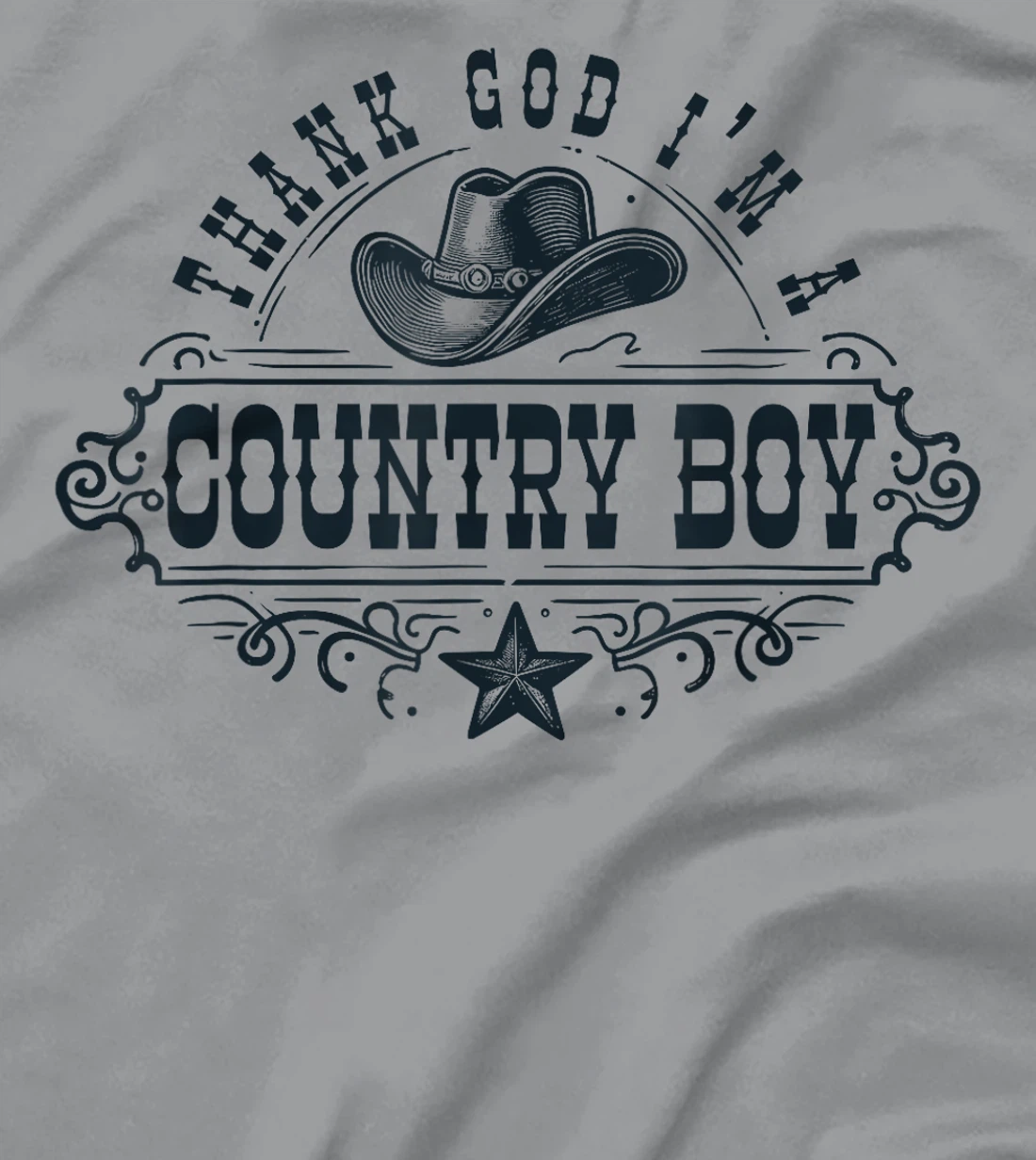 Thank God I'm A Country Music Boy Cowboy Western Retro T-Shirt