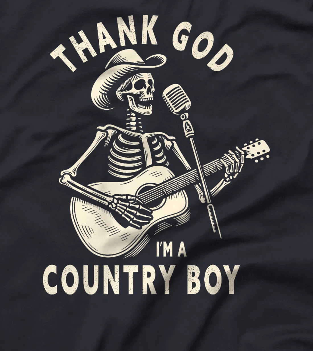 Thank God I'm A Country Music Boy Cowboy Western Retro Premium T-Shirt