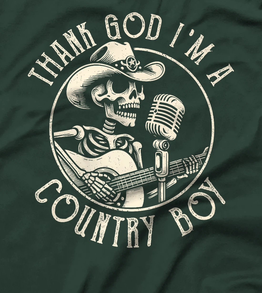 Thank God I'm A Country Music Boy Cowboy Western Retro Premium T-Shirt