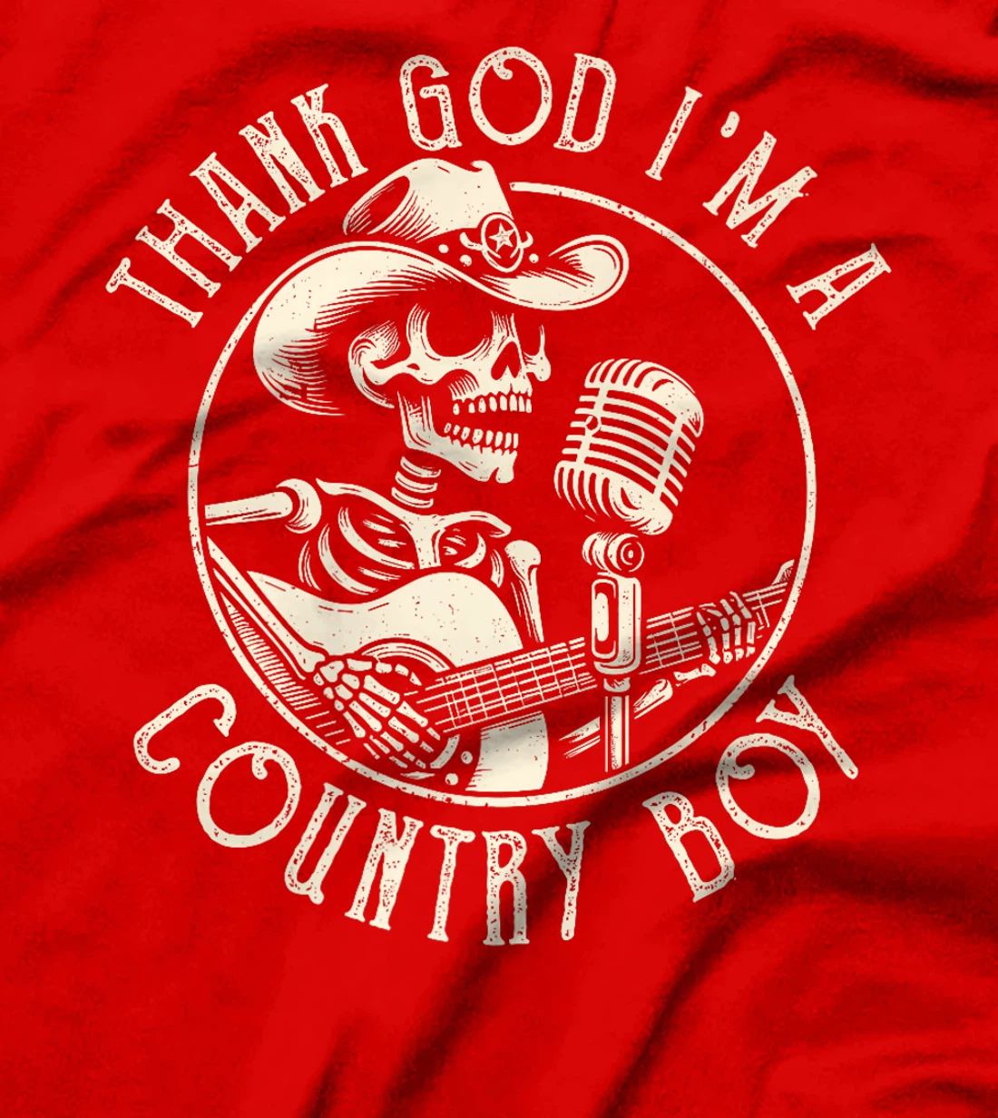 Thank God I'm A Country Music Boy Cowboy Western Retro Premium T-Shirt