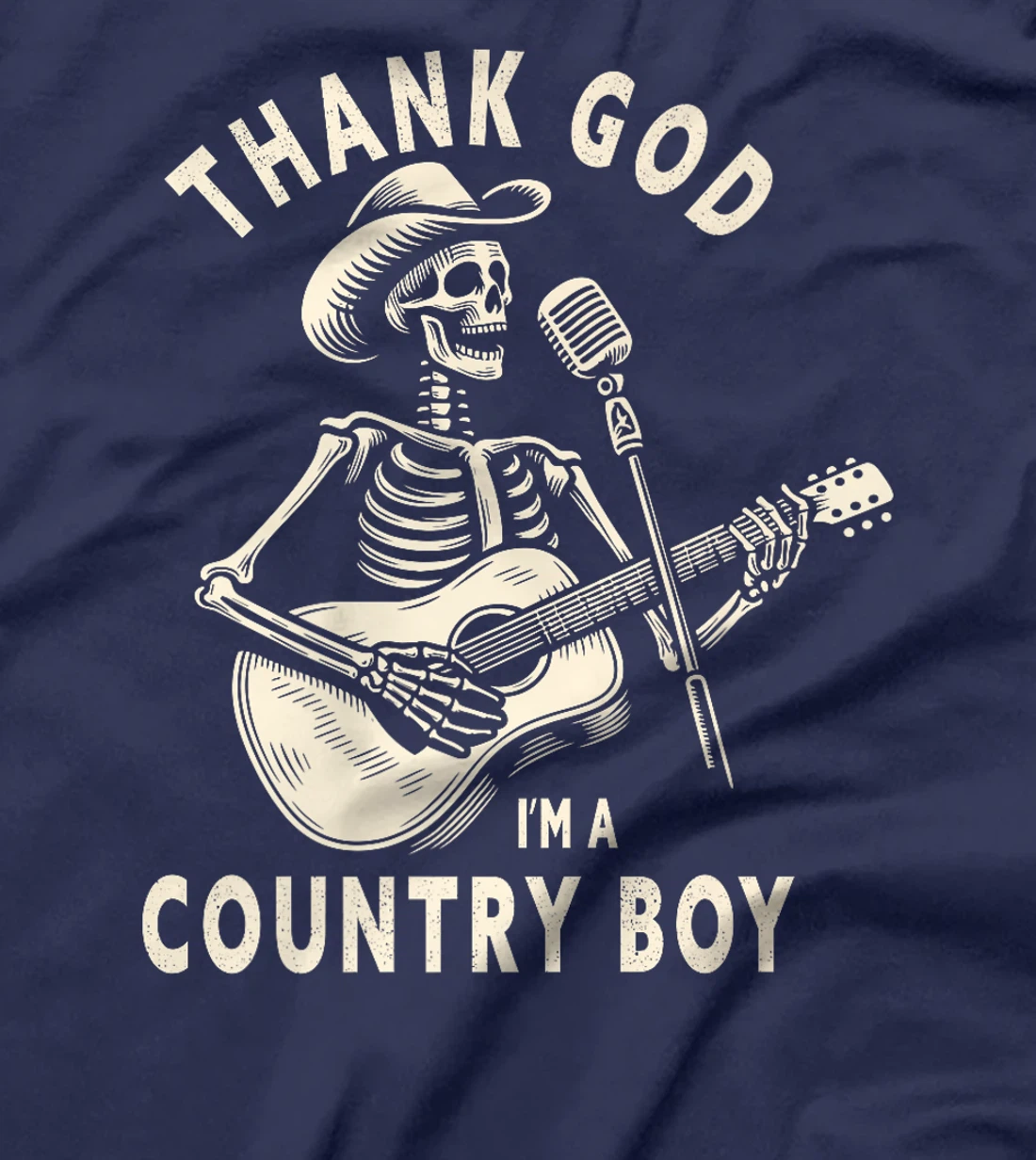 Thank God I'm A Country Music Boy Cowboy Western Retro Premium T-Shirt