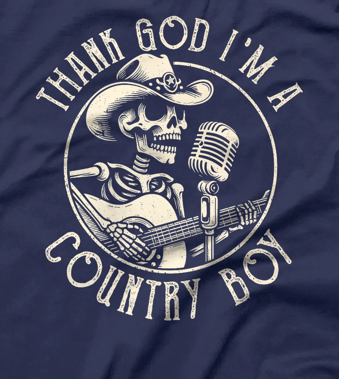 Thank God I'm A Country Music Boy Cowboy Western Retro Premium T-Shirt