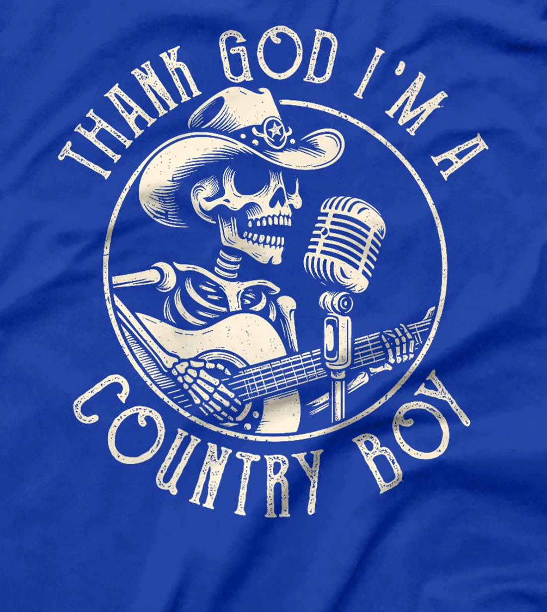 Thank God I'm A Country Music Boy Cowboy Western Retro Premium T-Shirt