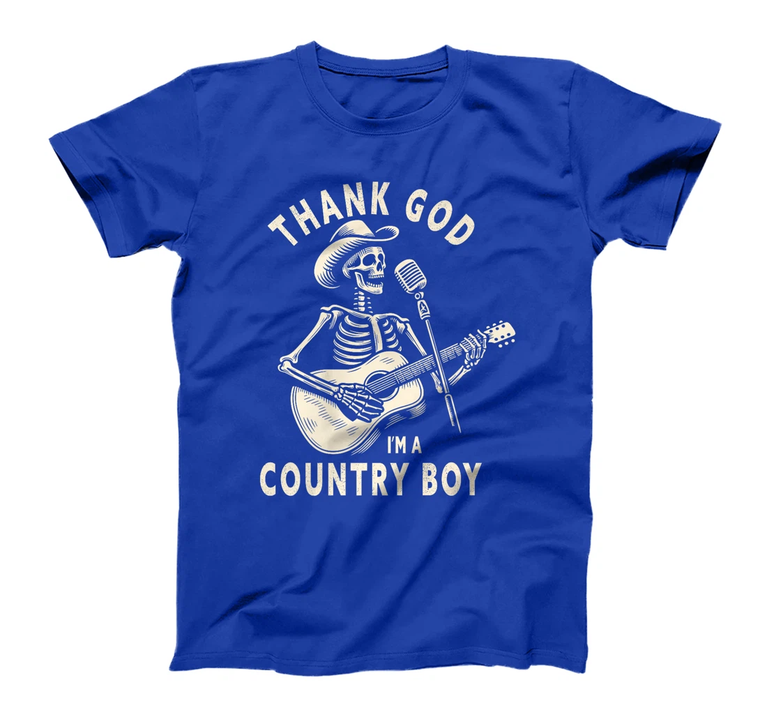 Thank God I'm A Country Music Boy Cowboy Western Retro Premium T-Shirt
