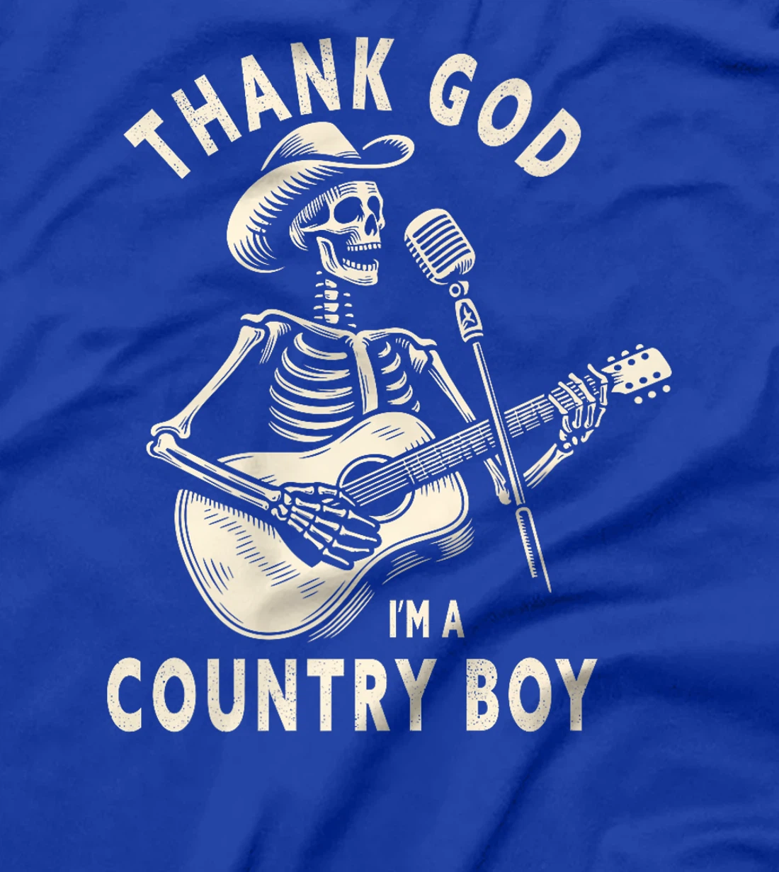 Thank God I'm A Country Music Boy Cowboy Western Retro Premium T-Shirt
