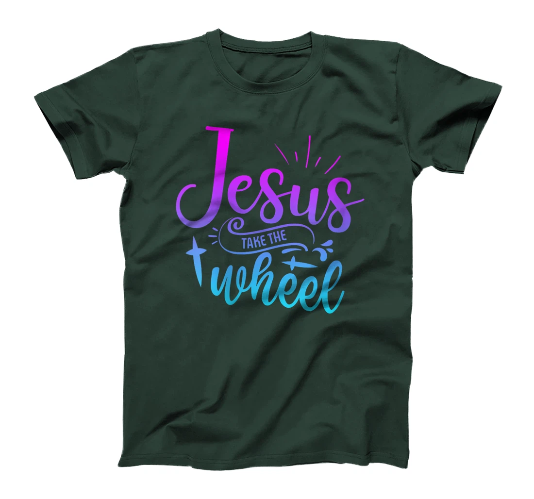 Womens Jesus Take The Wheel Truck God Believer Tee T-Shirt