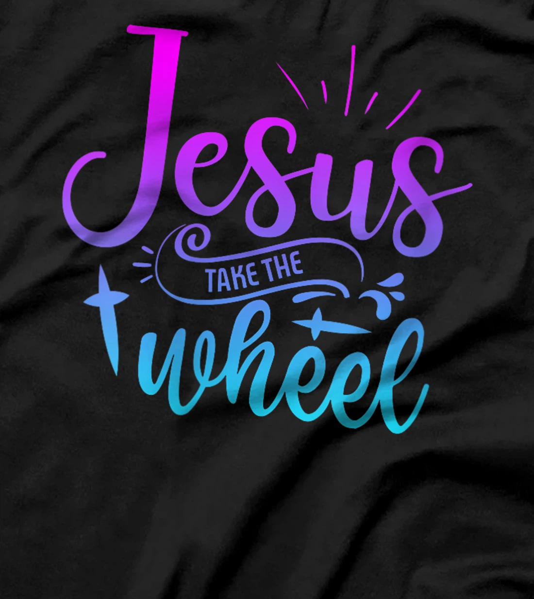 Womens Jesus Take The Wheel Truck God Believer Tee T-Shirt