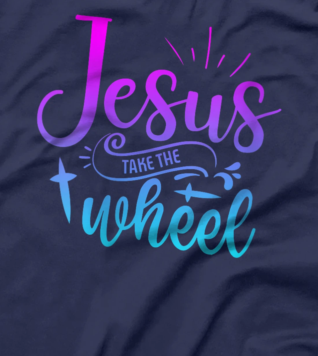 Womens Jesus Take The Wheel Truck God Believer Tee T-Shirt