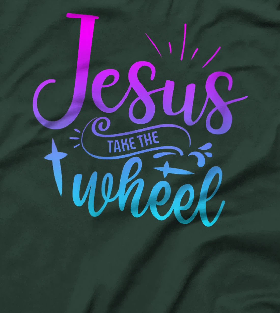 Womens Jesus Take The Wheel Truck God Believer Tee T-Shirt