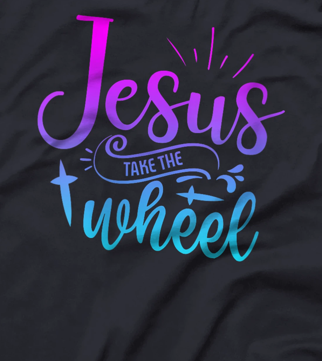 Womens Jesus Take The Wheel Truck God Believer Tee T-Shirt