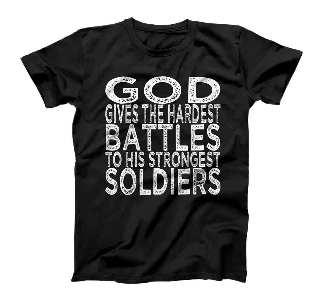 Lung Cancer Awareness Fighter Warrior Survivor, God T-Shirt