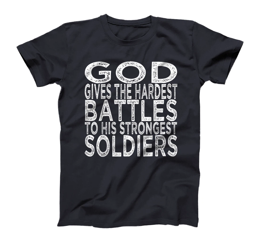 Lung Cancer Awareness Fighter Warrior Survivor, God T-Shirt