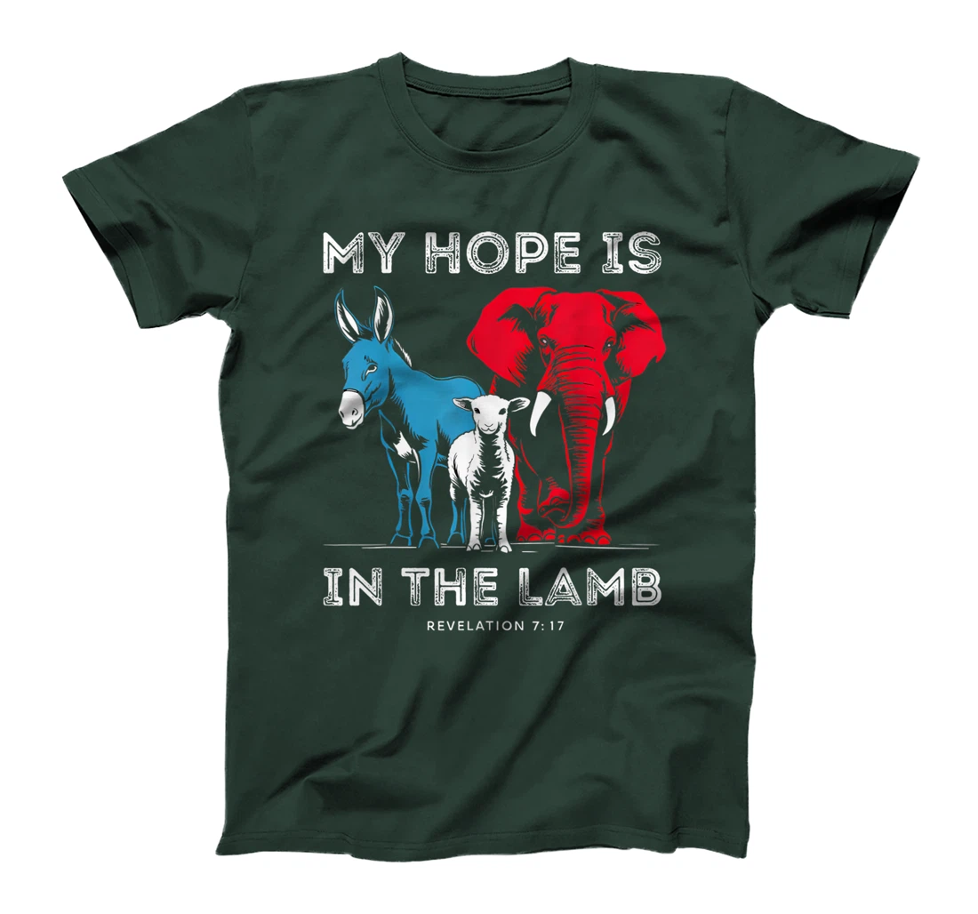My Hope Is In The Lamb Christian Jesus God Donkey Elephant T-Shirt