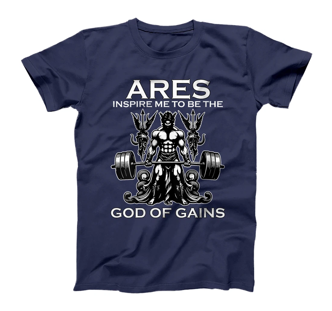 Womens Ares God of Gains Bodybuilding Gym Lover Fitness T-Shirt