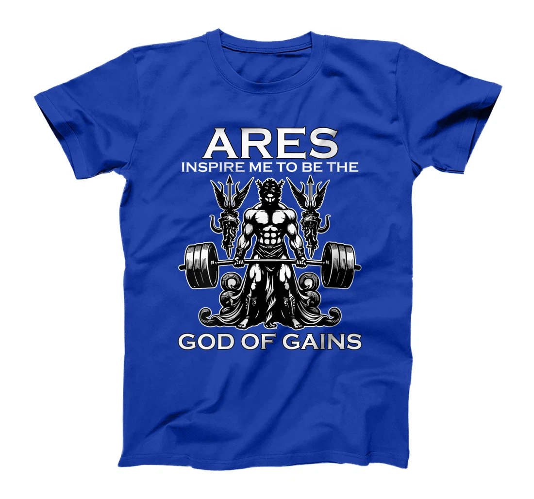 Womens Ares God of Gains Bodybuilding Gym Lover Fitness T-Shirt
