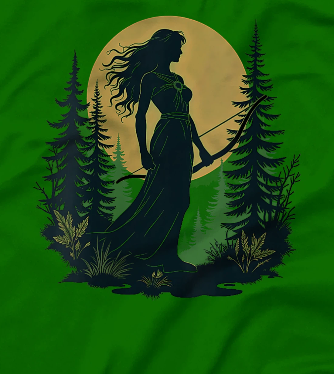 Womens Artemis Ancient Greek Goddess Symbol T-Shirt