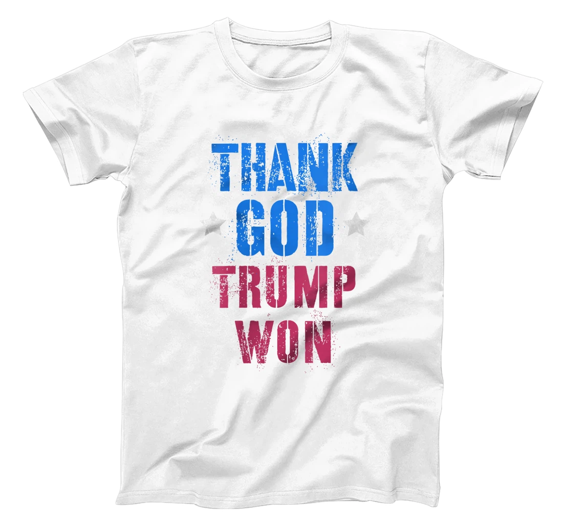 Womens Vote THANK GOD HE WON TRUMP 2024 Make Keep America Great T-Shirt