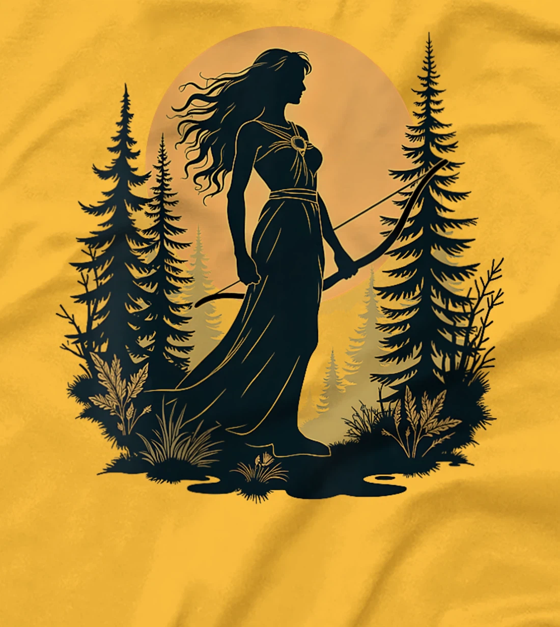 Womens Artemis Ancient Greek Goddess Symbol T-Shirt