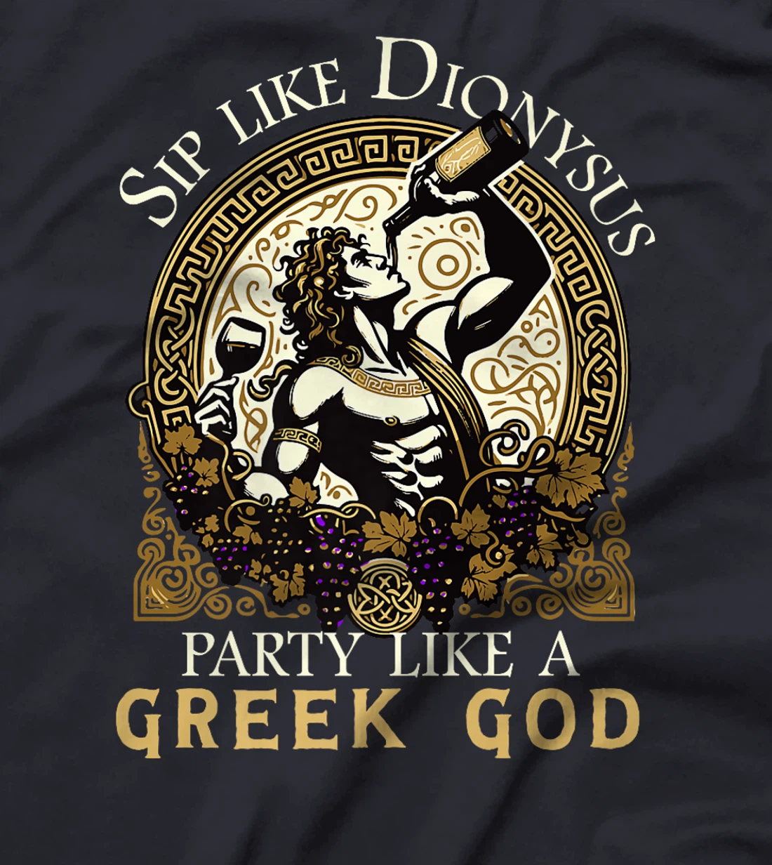 Funny Wine Tasting Party Humor Dionysus Greek God Premium T-Shirt