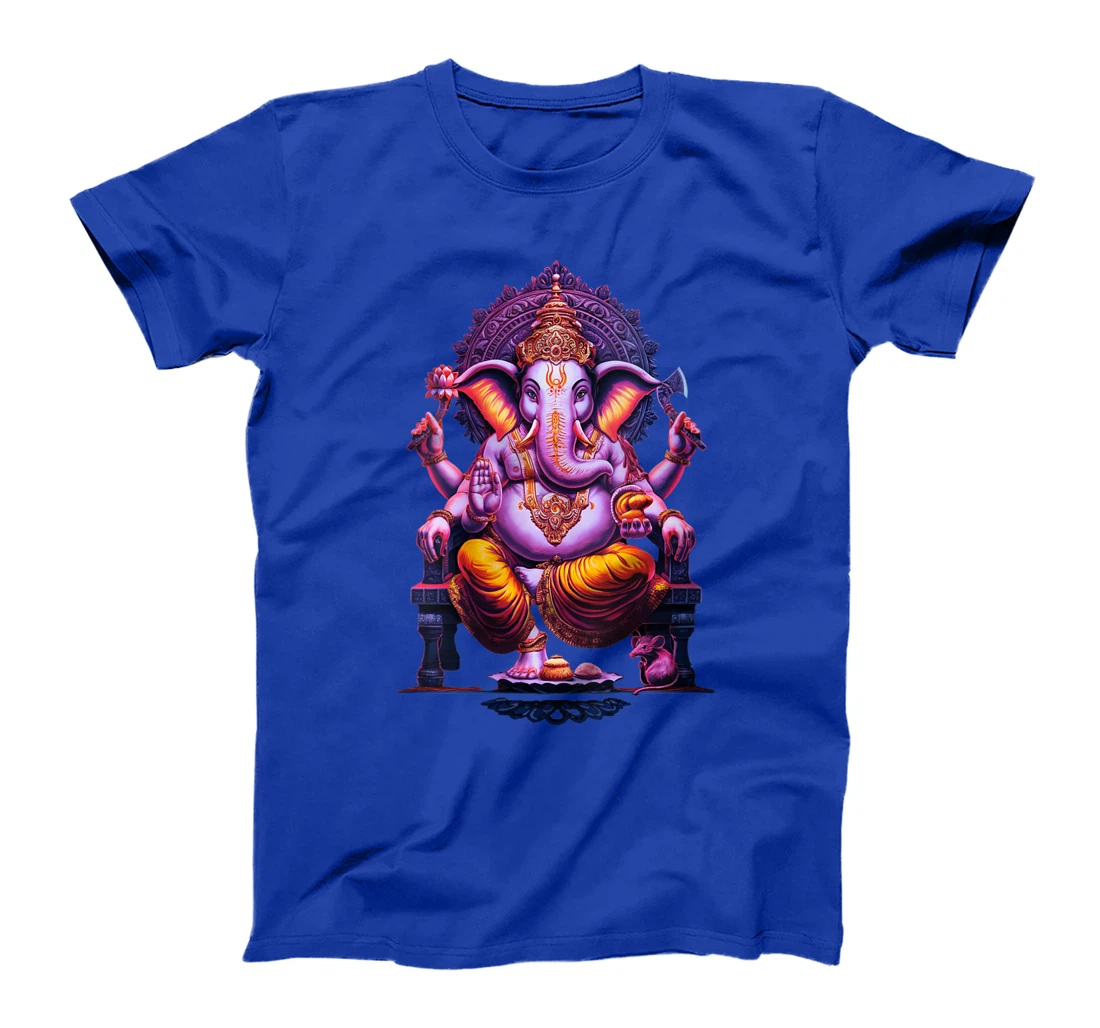 Womens Hindu Ganesha Puja Elephant God India Meditation Yoga Murti T-Shirt