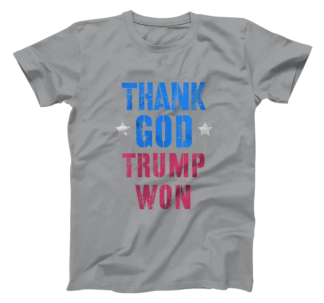 Womens Vote THANK GOD HE WON TRUMP 2024 Make Keep America Great T-Shirt