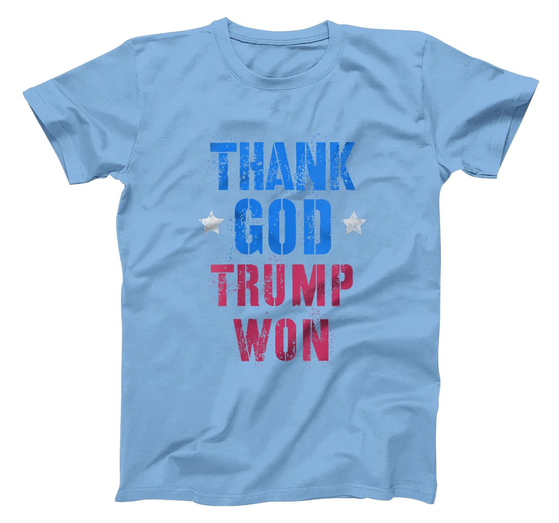 Womens Vote THANK GOD HE WON TRUMP 2024 Make Keep America Great T-Shirt