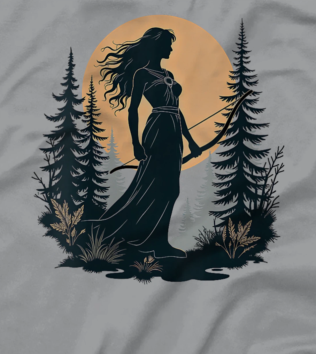 Womens Artemis Ancient Greek Goddess Symbol T-Shirt