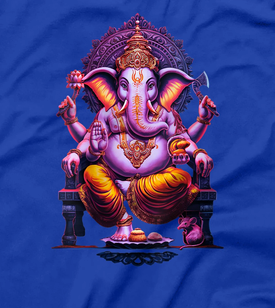 Womens Hindu Ganesha Puja Elephant God India Meditation Yoga Murti T-Shirt
