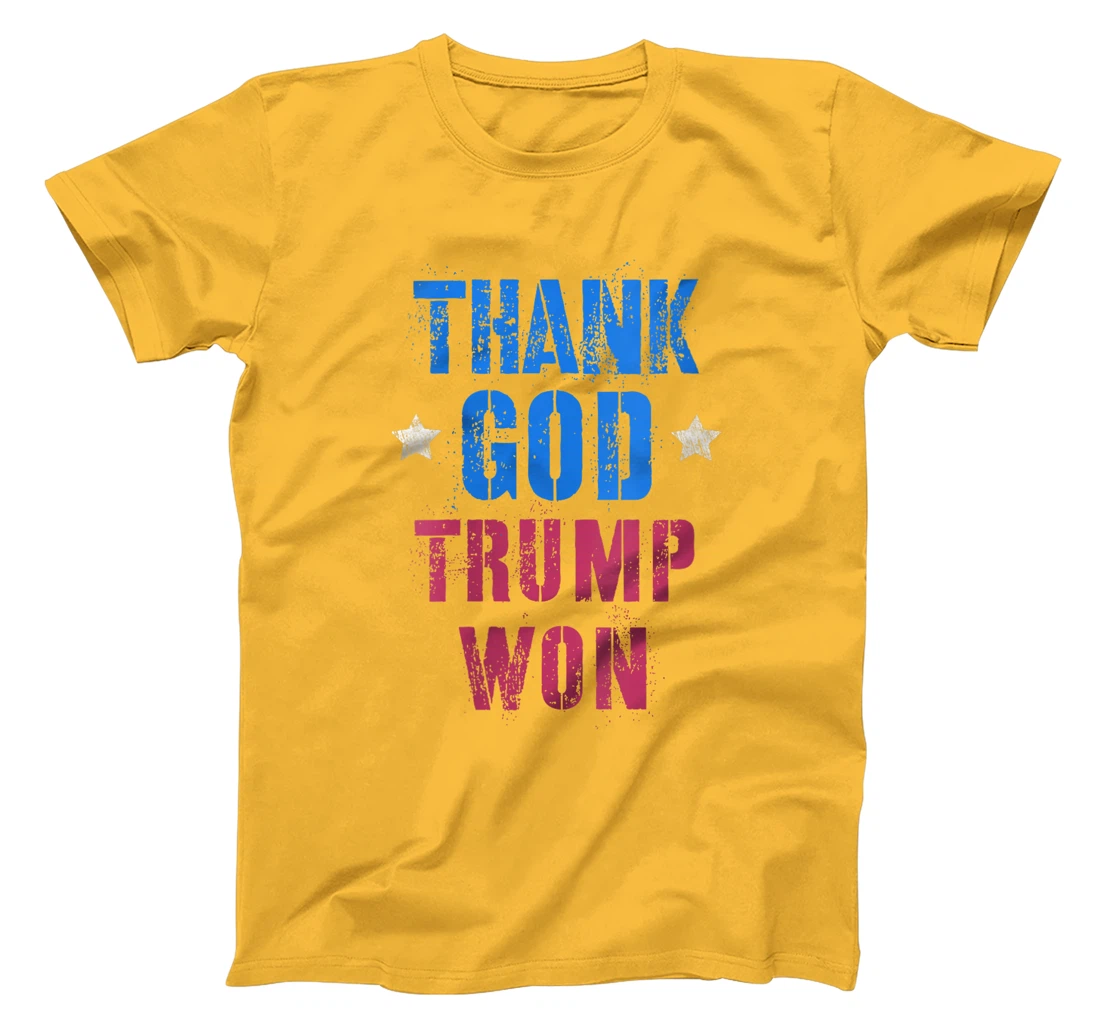 Womens Vote THANK GOD HE WON TRUMP 2024 Make Keep America Great T-Shirt