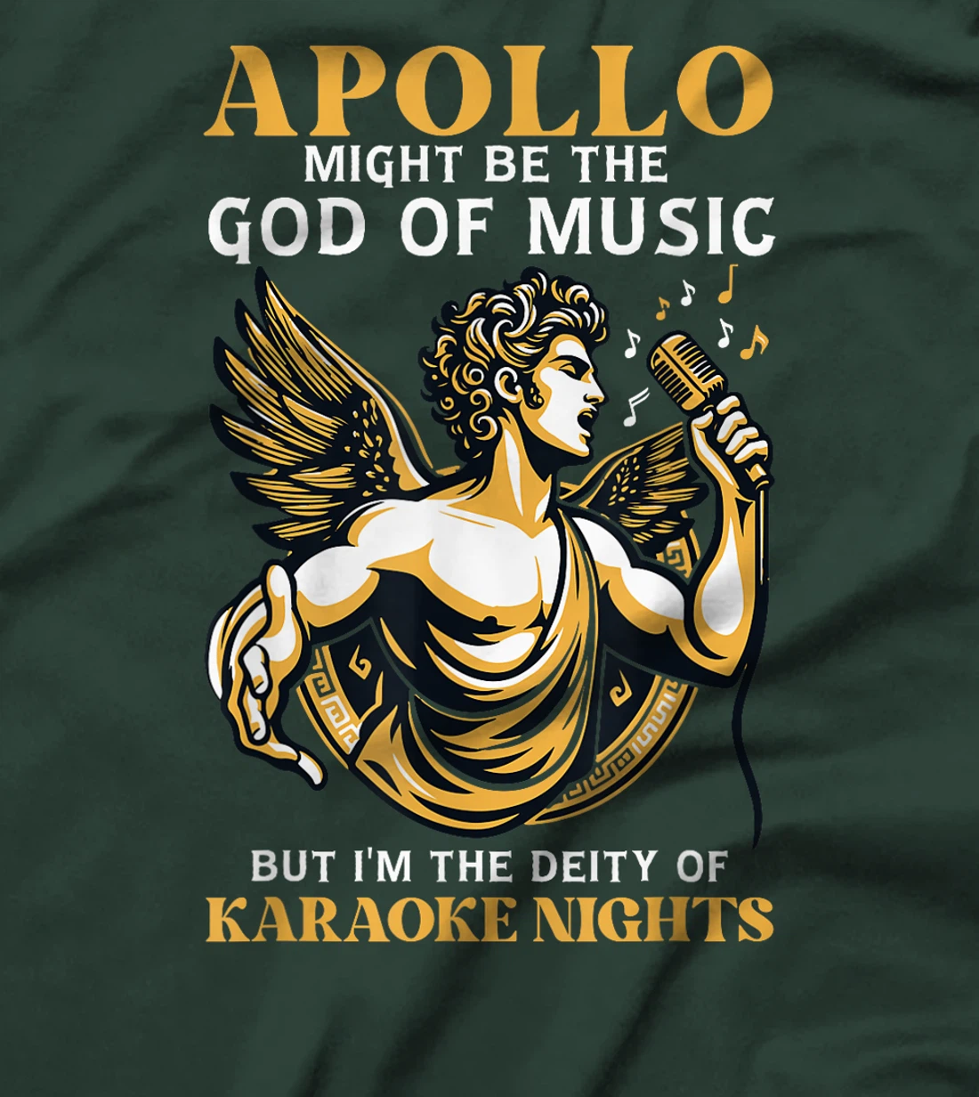 Funny Greek God Apollo Karaoke Night Singing Deity T-Shirt