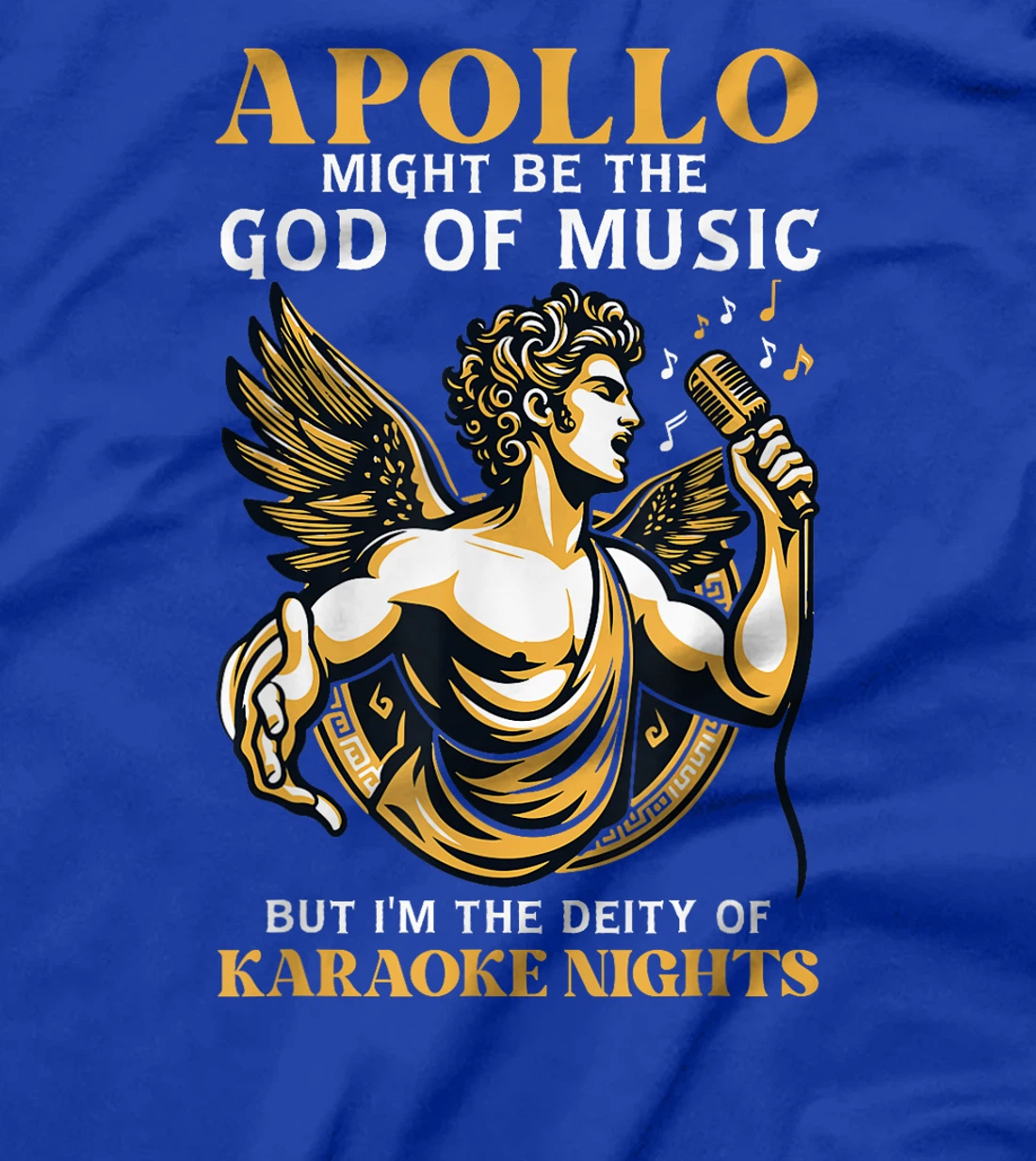Funny Greek God Apollo Karaoke Night Singing Deity T-Shirt
