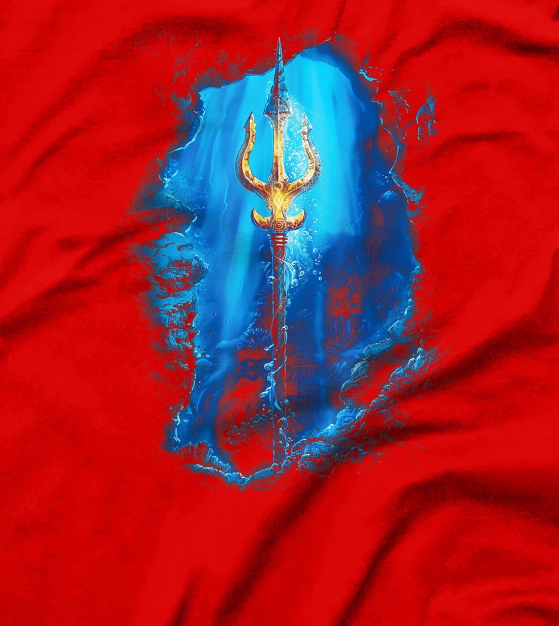 Poseidon Symbol Trident Greek God Underwater T-Shirt