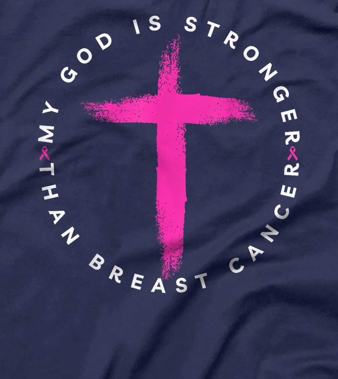 My God Is Stronger Than Breast Cancer Awareness Christian T-Shirt