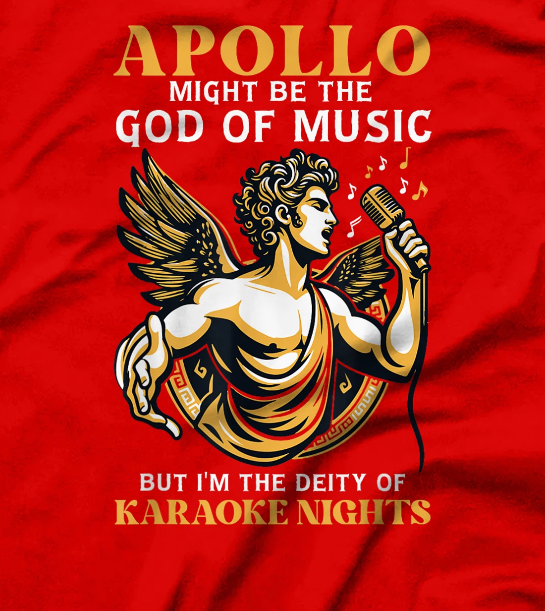 Funny Greek God Apollo Karaoke Night Singing Deity T-Shirt