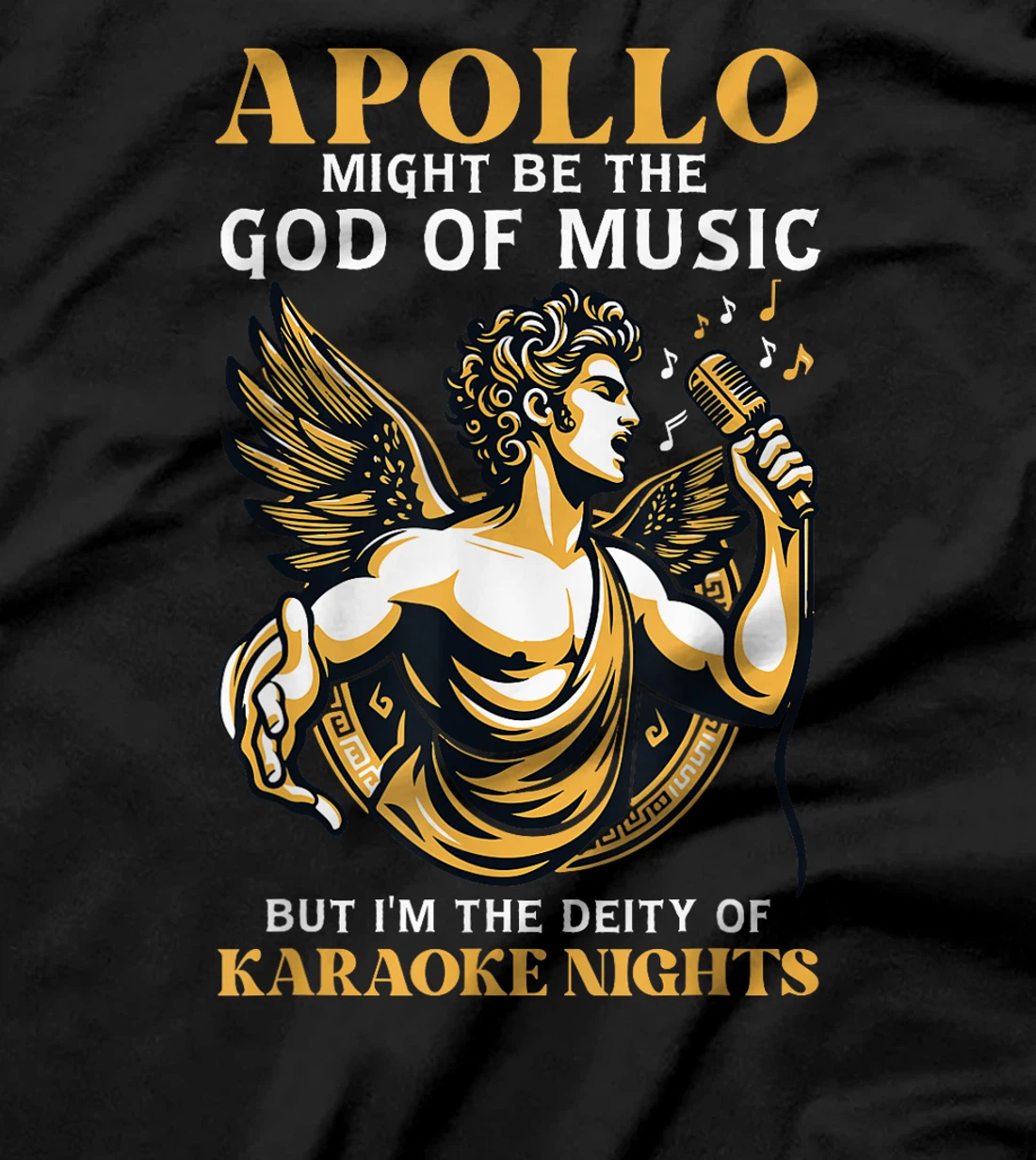 Funny Greek God Apollo Karaoke Night Singing Deity T-Shirt