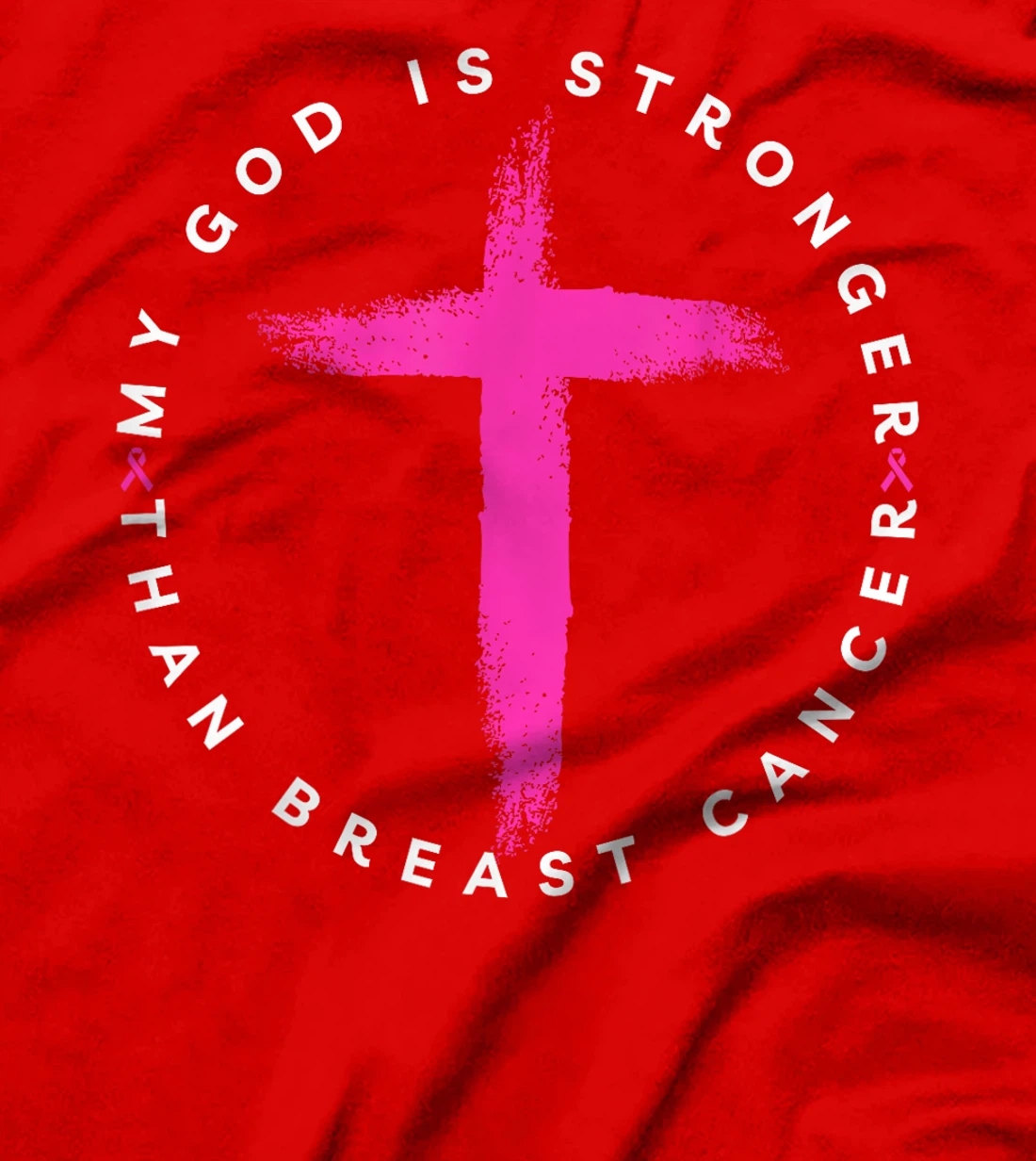 My God Is Stronger Than Breast Cancer Awareness Christian T-Shirt