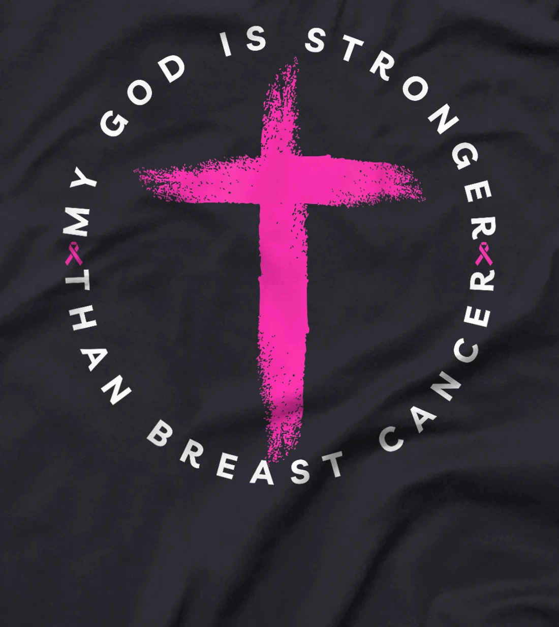 My God Is Stronger Than Breast Cancer Awareness Christian T-Shirt