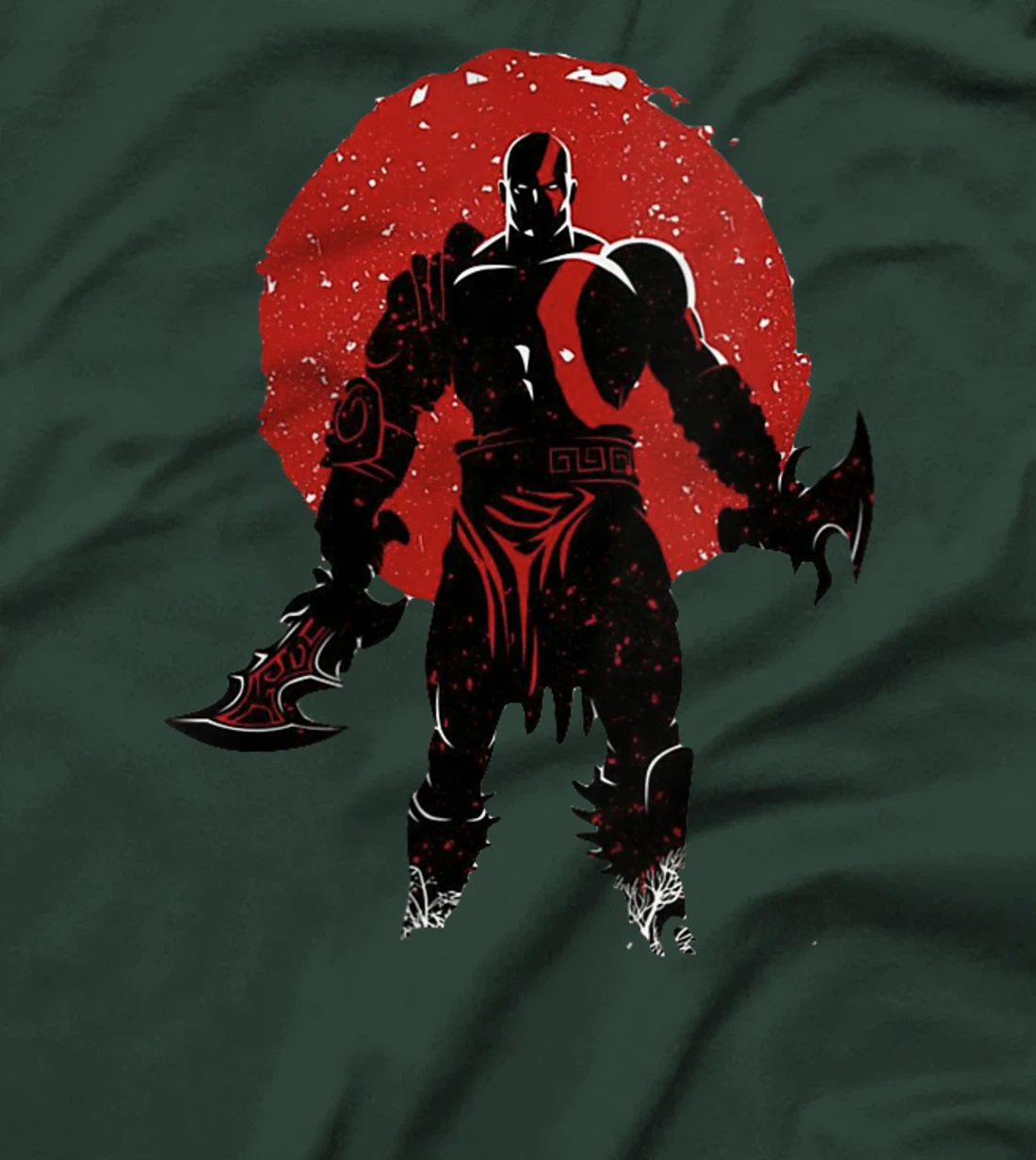 Womens War God / Battle Axe / Red Scar Tattoo T-Shirt