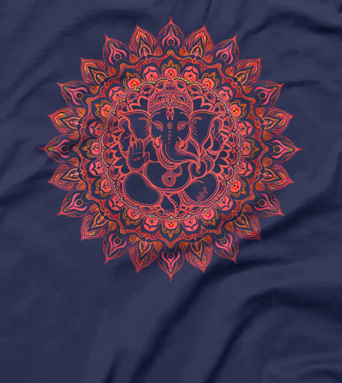 Womens Hindu Ganesha Puja Elephant God India Meditation Yoga Murti T-Shirt