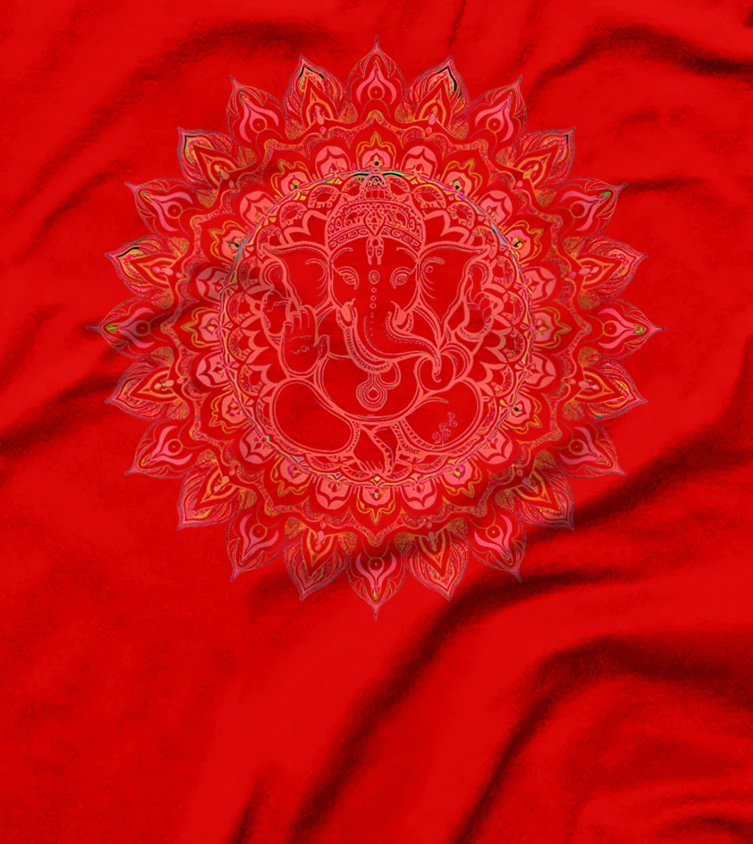 Womens Hindu Ganesha Puja Elephant God India Meditation Yoga Murti T-Shirt
