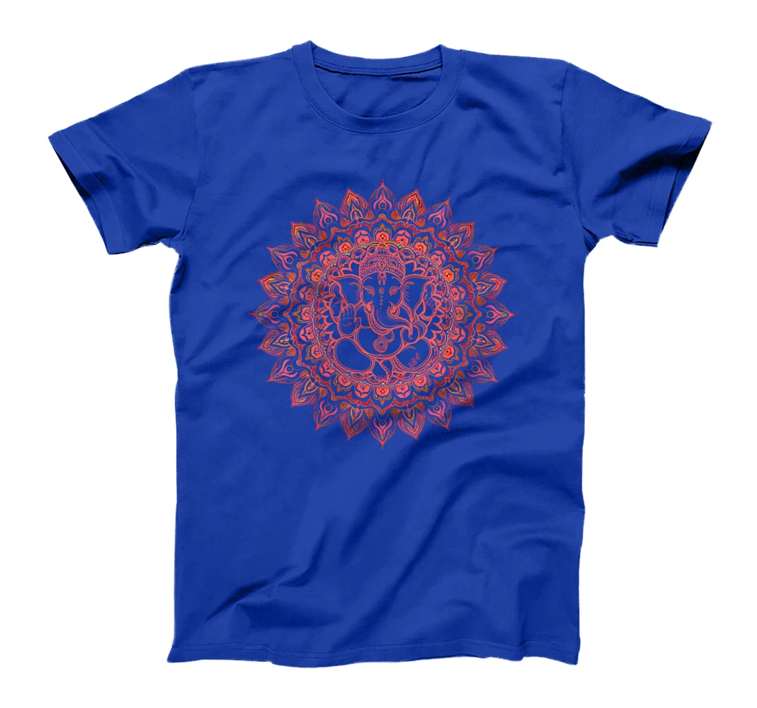 Womens Hindu Ganesha Puja Elephant God India Meditation Yoga Murti T-Shirt