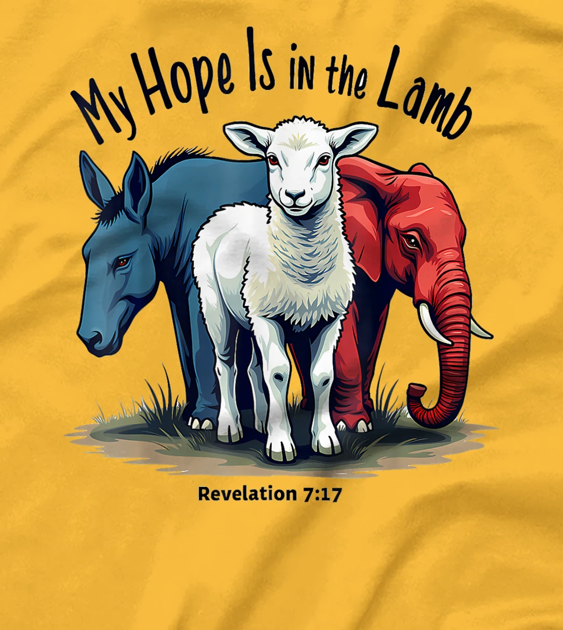 Hope Is In The Lamb My Christian God Jesus Lamb Humor T-Shirt