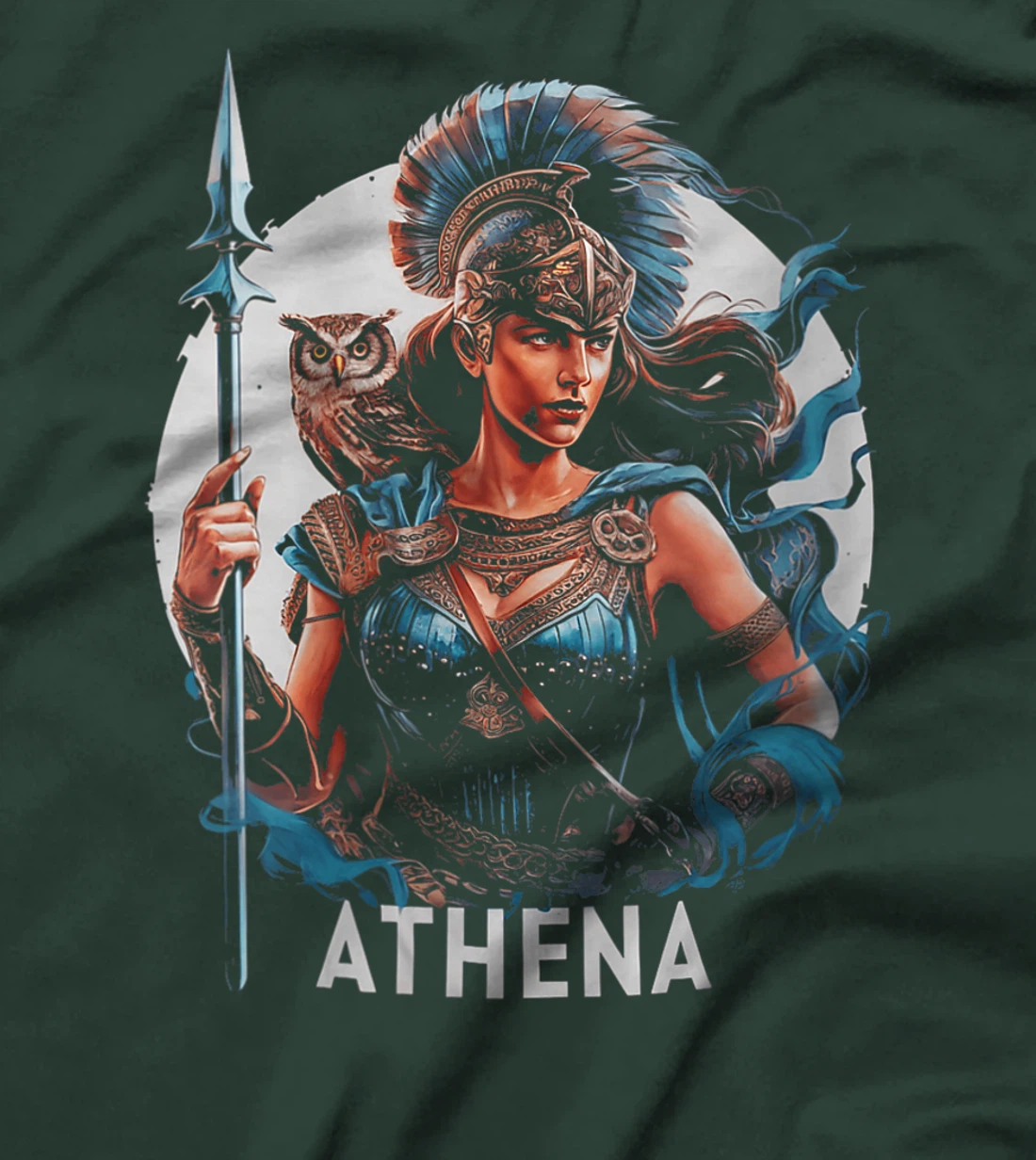 Womens Athena Goddess of Wisdom Greek Mythology Olympian Deity T-Shirt