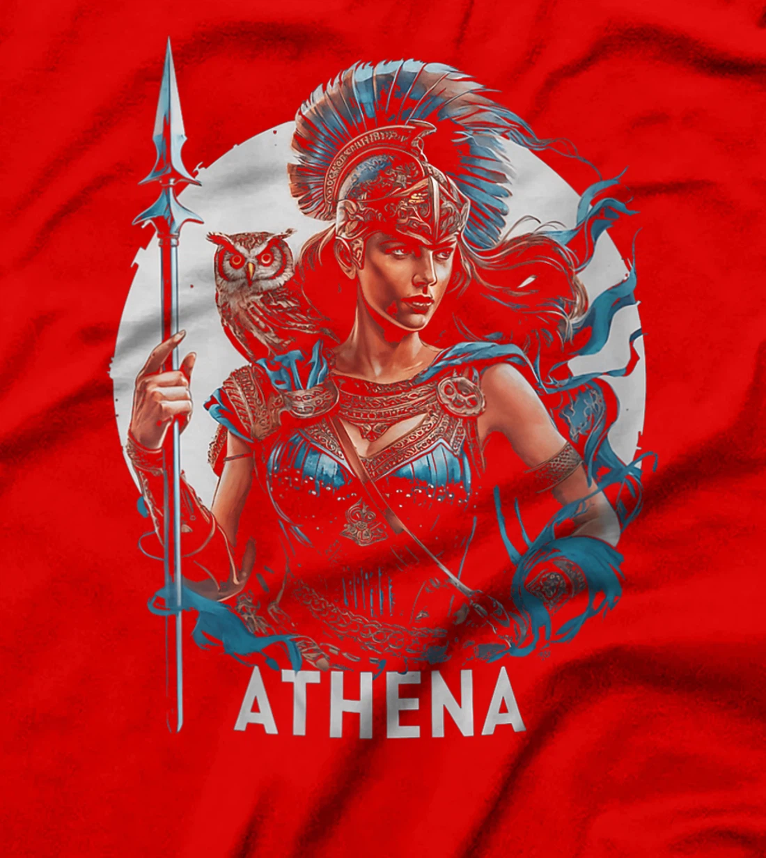 Womens Athena Goddess of Wisdom Greek Mythology Olympian Deity T-Shirt