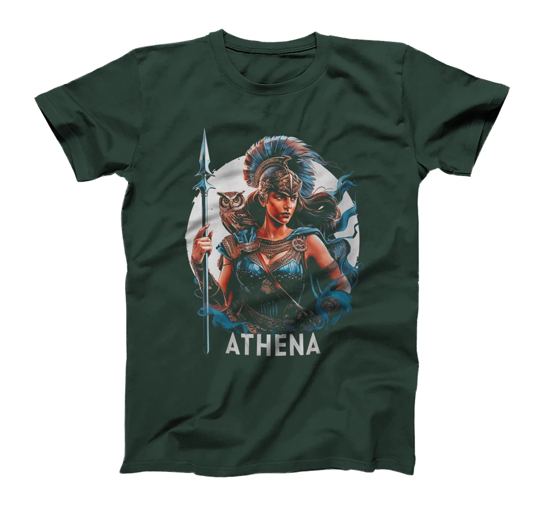 Womens Athena Goddess of Wisdom Greek Mythology Olympian Deity T-Shirt