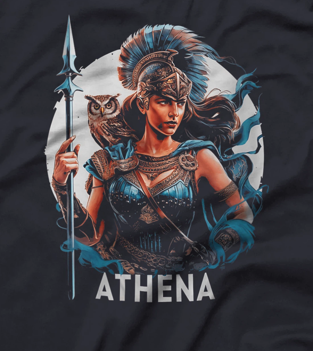 Womens Athena Goddess of Wisdom Greek Mythology Olympian Deity T-Shirt