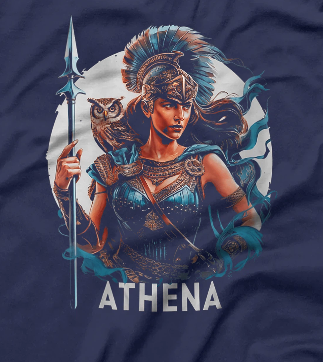 Womens Athena Goddess of Wisdom Greek Mythology Olympian Deity T-Shirt