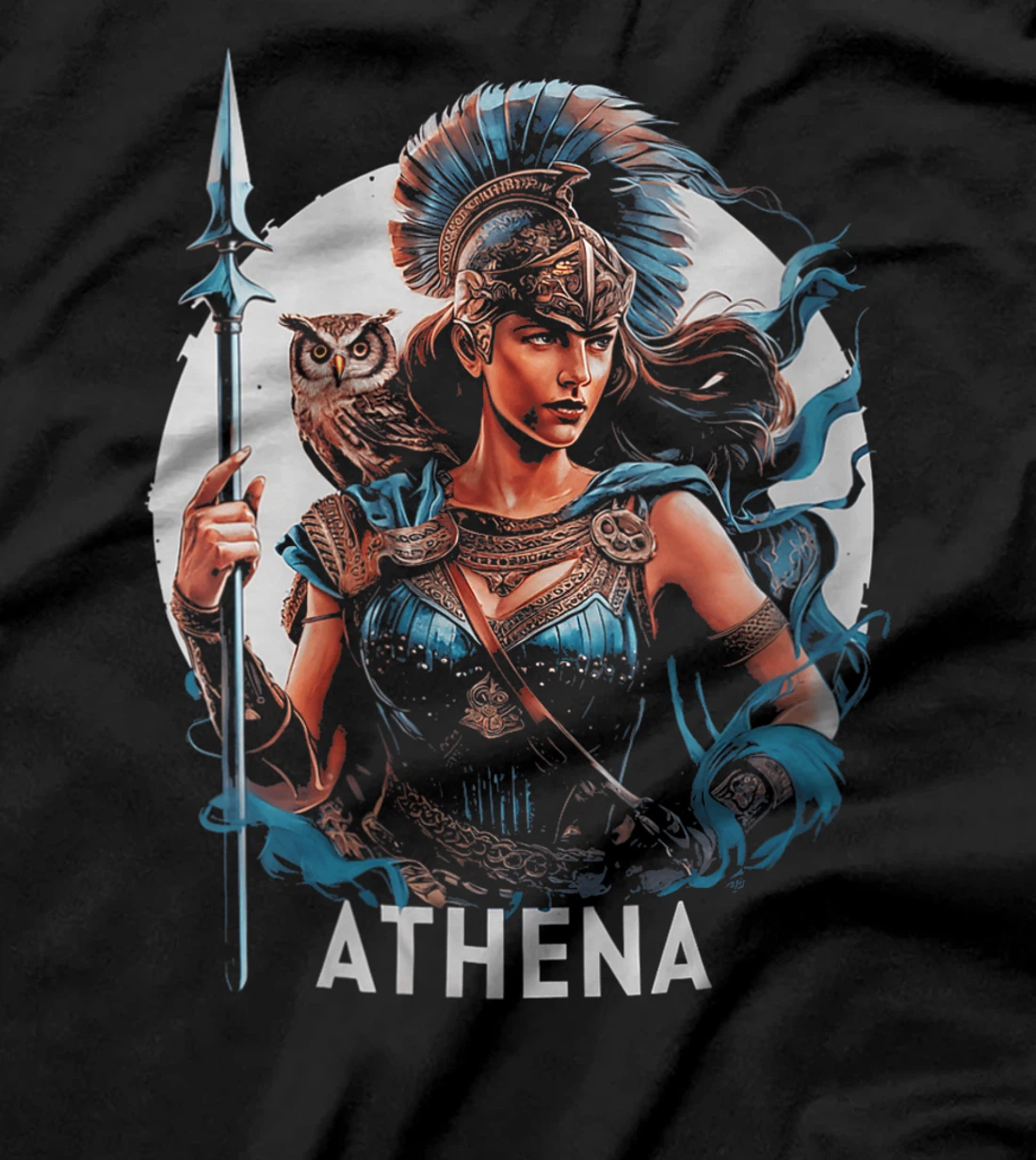 Womens Athena Goddess of Wisdom Greek Mythology Olympian Deity T-Shirt