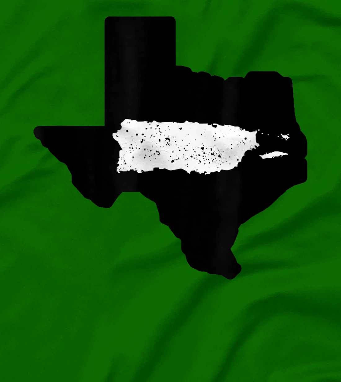 Texas State and Puerto Rico Island Outline Fusion T-Shirt