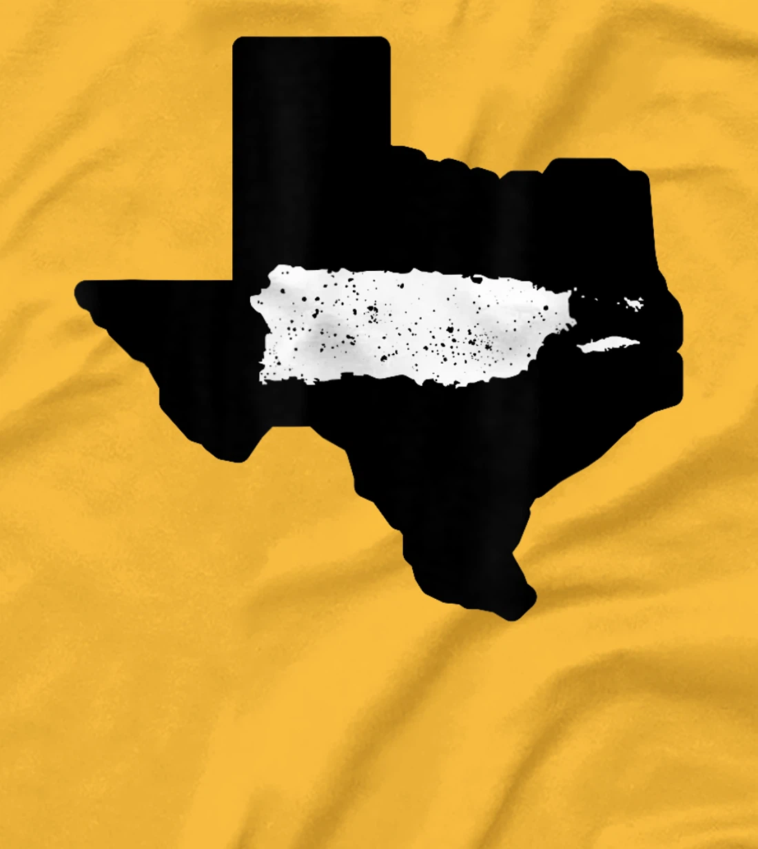 Texas State and Puerto Rico Island Outline Fusion T-Shirt